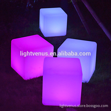 LED growing cube chair for bar